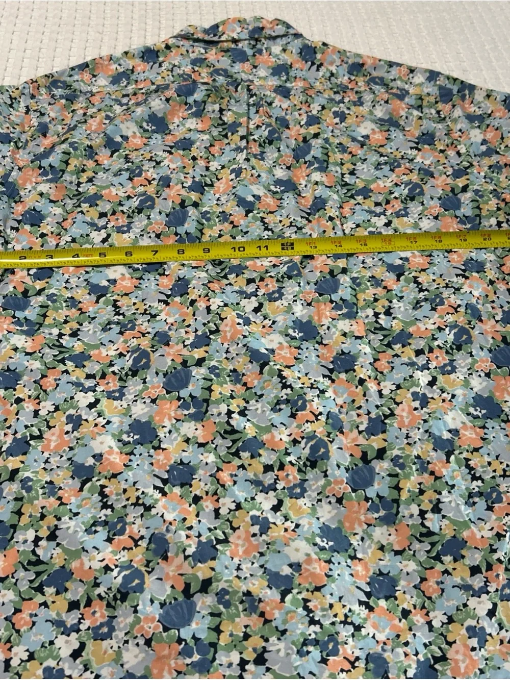 J. Crew Classic Fit Floral Button-Up Short Sleeve Shirt - Blue Multi - Men’s L